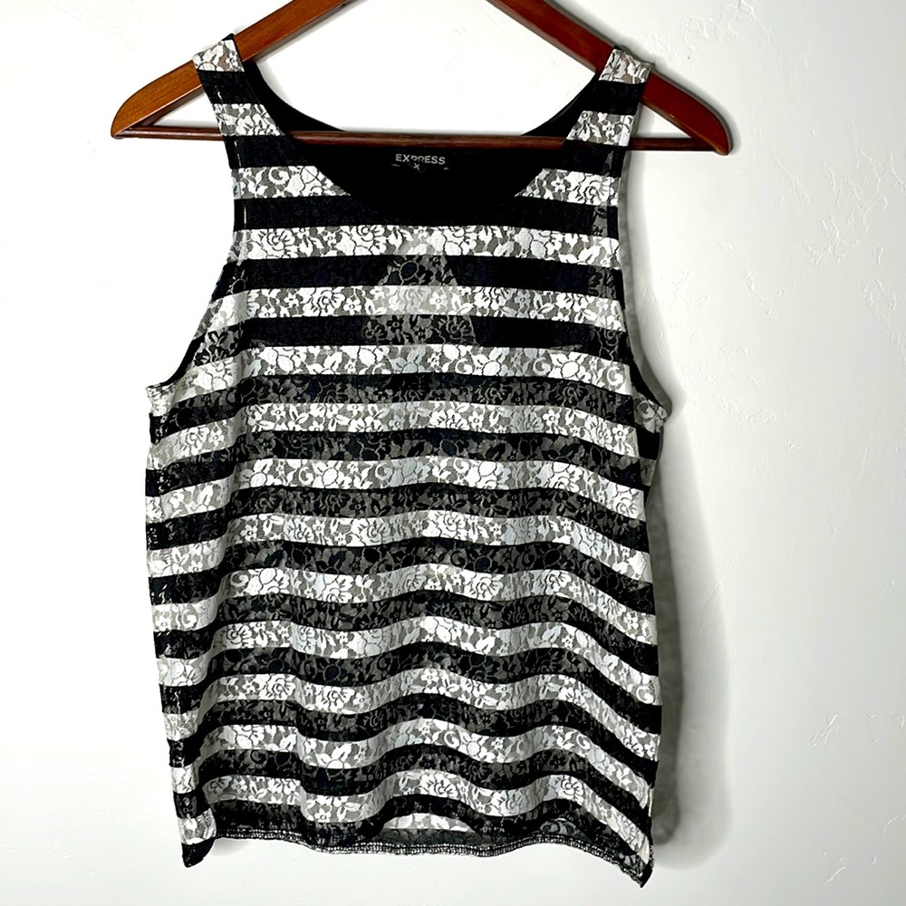 Sheer striped tank